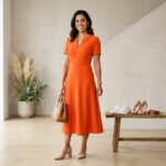 Orange kjole hvilke farver sko og accessories passer til