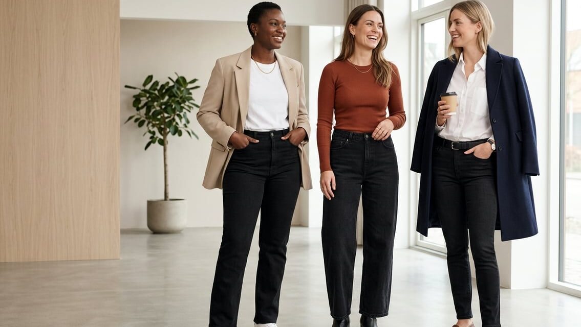 Sorte jeans til damer – pasformer og styling til forskellige looks